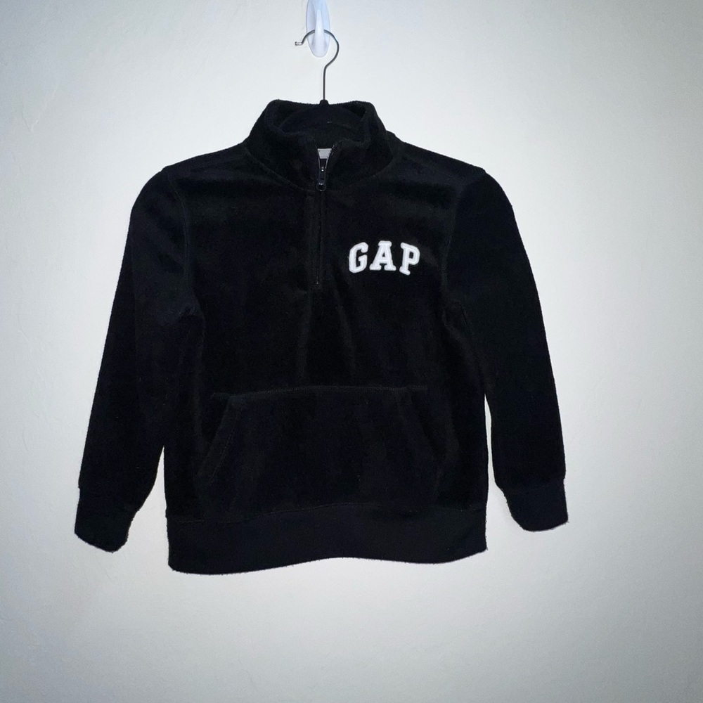 GAP Kids Black Half-Zip Fleece Fleece Sweater‎ small 5
